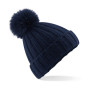 Caciula Verbier Fur Pop Pom Chunky Beanie Caciula Verbier Fur Pop Pom Chunky Beanie