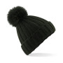 Caciula Verbier Fur Pop Pom Chunky Beanie Caciula Verbier Fur Pop Pom Chunky Beanie