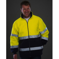 Jacheta fleece fluo in 2 tonuri