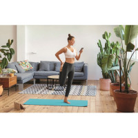 Set fitness cu saltea pentru yoga (4 mm) si coarda de exercitii prezentat intr-un sac de panza