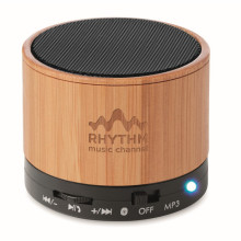 boxa rotunda wireless bambus