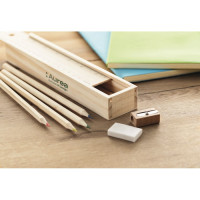 Set de 12 creioane de lemn