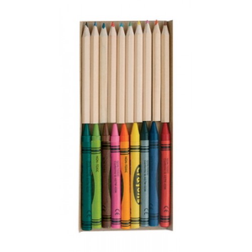 Creioane colorate in cutie din carton