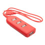 USB hub din plastic cu 4 iesiri