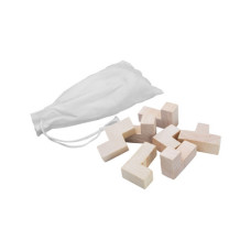 Joc de puzzle din lemn, livrat in husa de bumbac. Dimensiune: 96 × 175 mm.